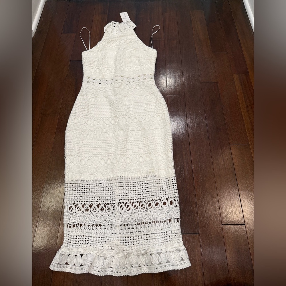 Elegant White Lace Dress NWT